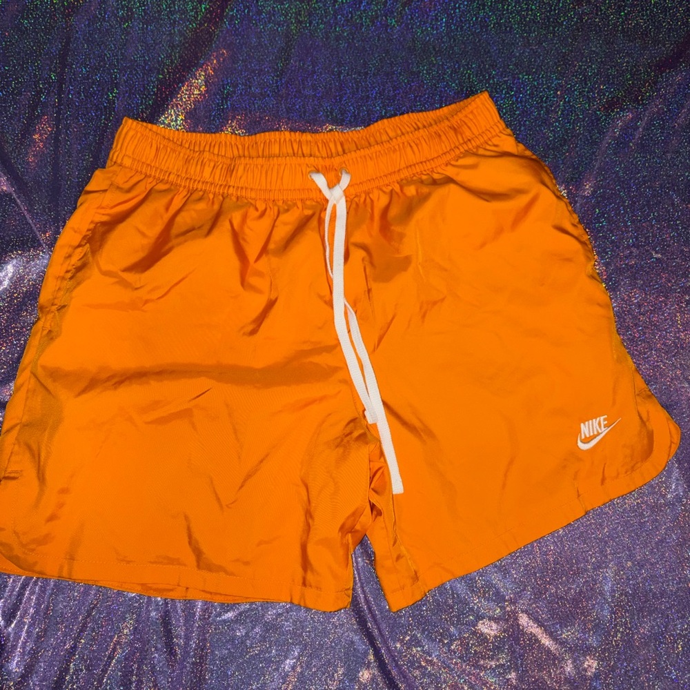 Orange Nike Swim Trunks